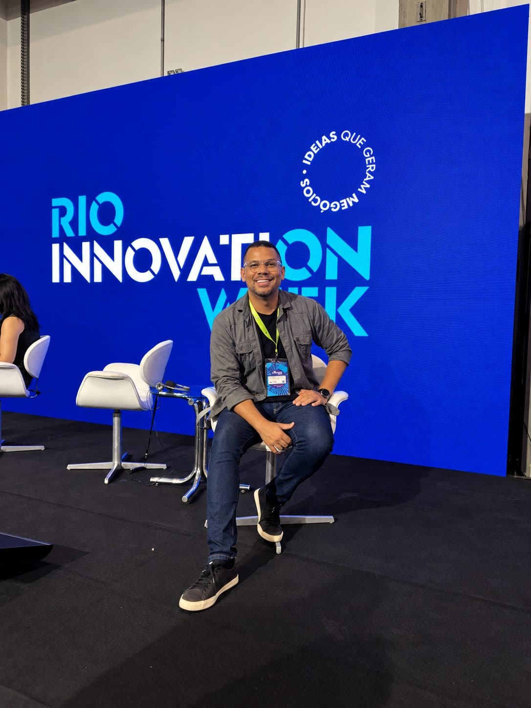 Rafael no palco do Rio Innovation Week